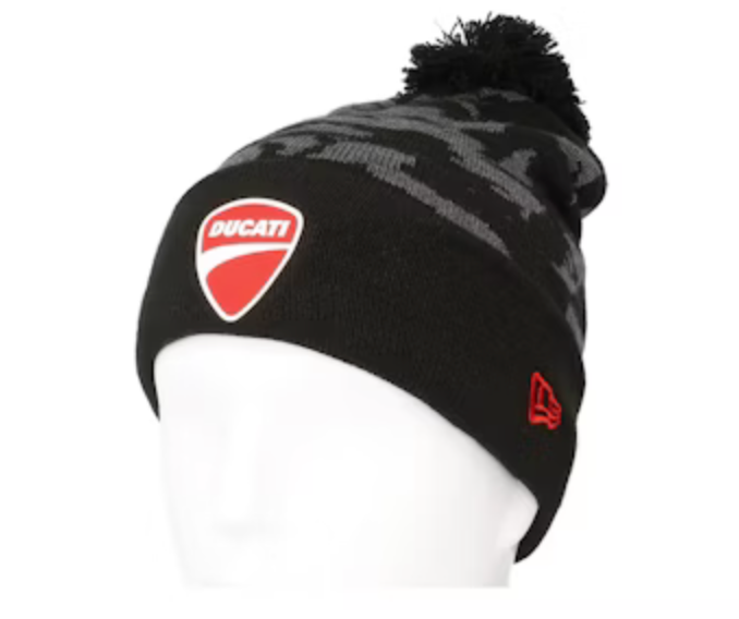 Official Ducati Corse New Era Camo Bobble Beanie - 60284556