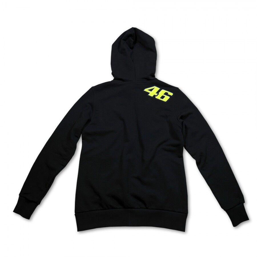 New Official VR46 Womans Black Hoodie - Vr W Fl 108304
