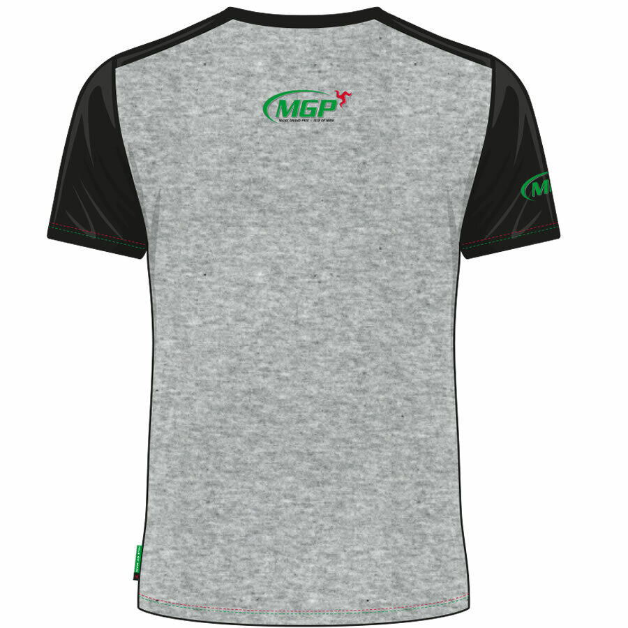Official Manx Grand Prix Custom Grey T Shirt -
