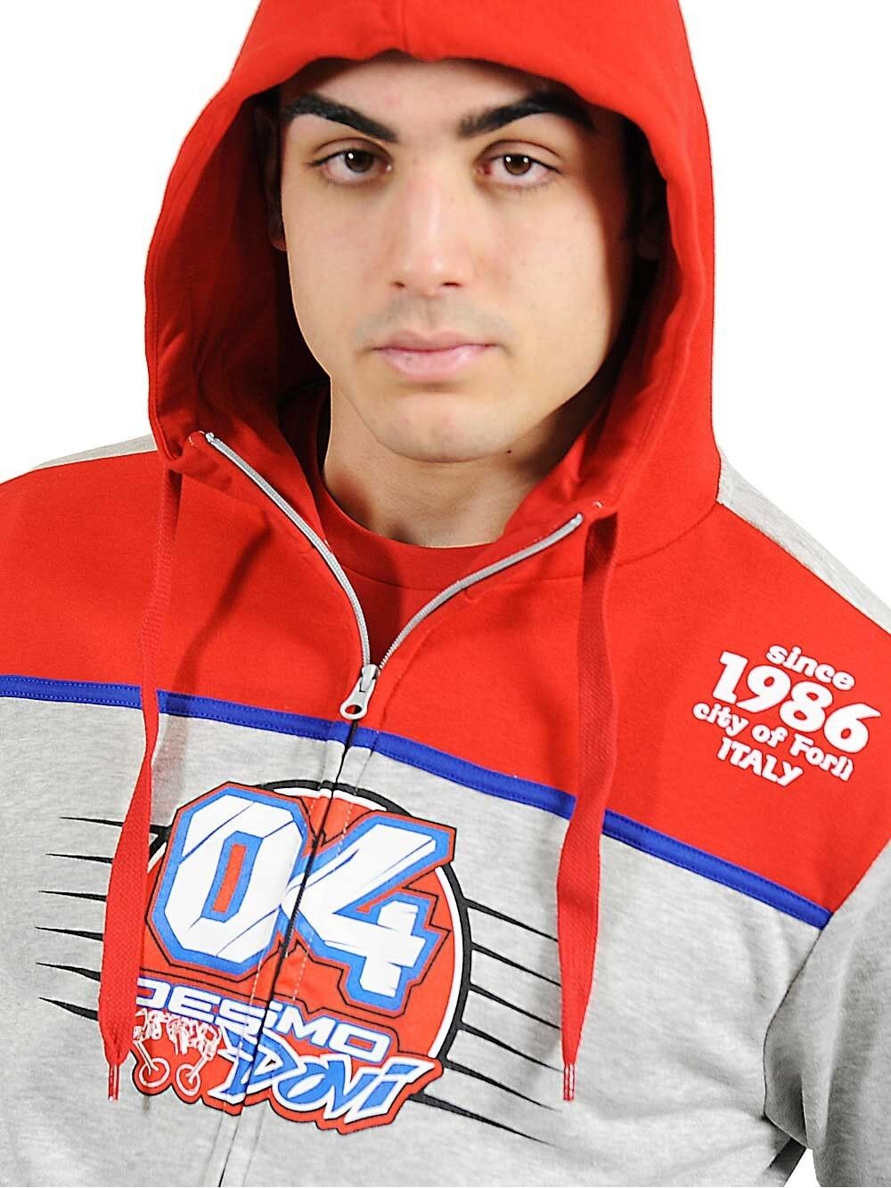 New Official Andrea Dovizioso Grey Fleece Hoodie - 16 22201