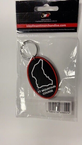 Official Isle Of Man TT Races Map Pvc Keyring.
