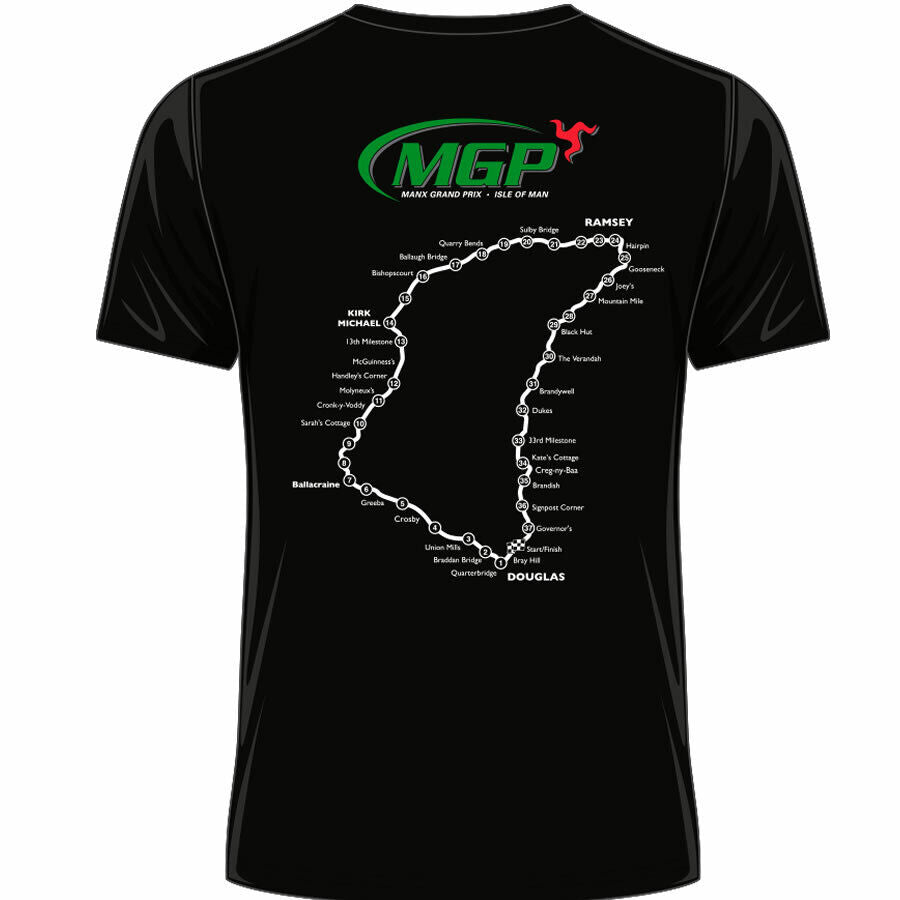 Official Manx Grand Prix Gold Bikes T Shirt - 19Mts36