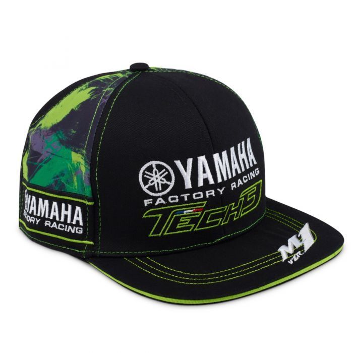 Official Tech 3 Yamaha Flat Peak Camo Baseball Cap - 18T3Yam-Bbc2-Fp