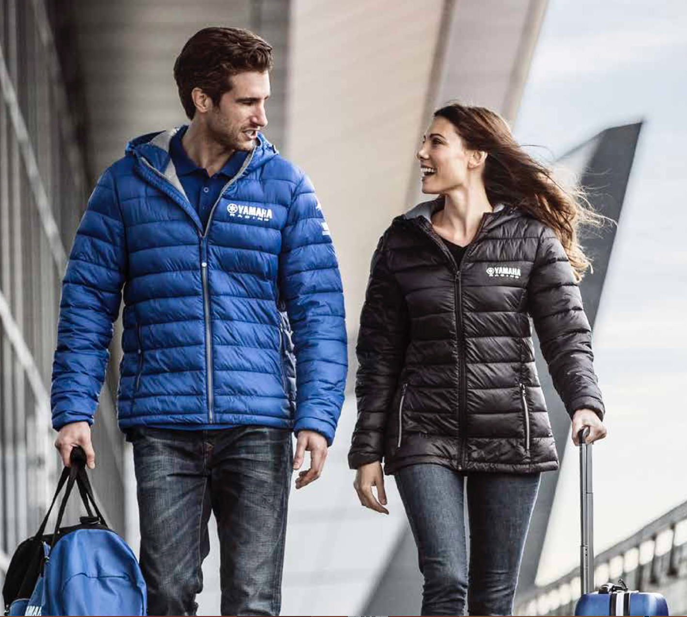 Official Yamaha Racing Zip Up Woman'S Quilted Hooded Jacket - B18-Fj203-B0