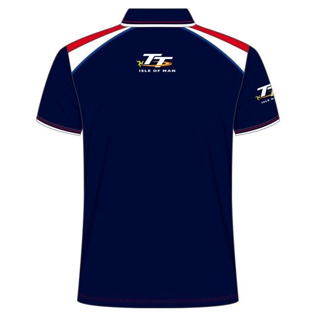 Official Isle Of Man TT Races Navy Blue Polo Shirt - 20Ap1