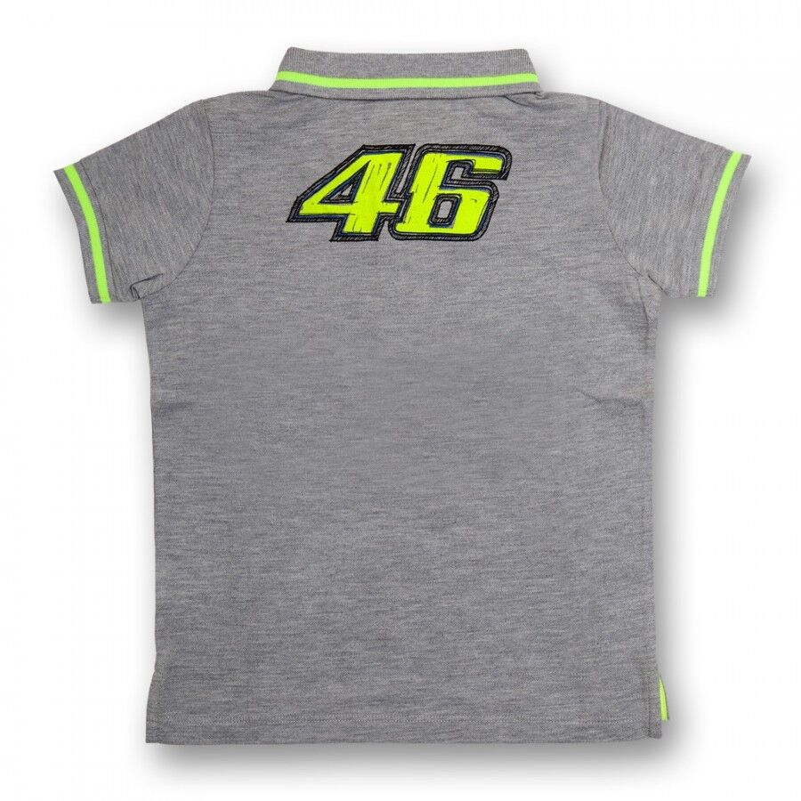 New Official Valentino Rossi VR46 Kids Grey Polo 2016 - Vrkpo 206705