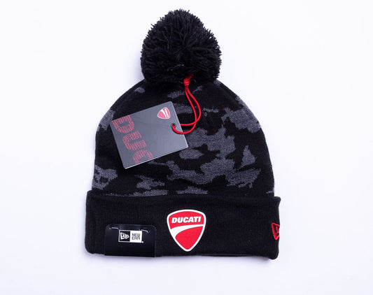 Official Ducati Corse New Era Camo Bobble Beanie - 60284556