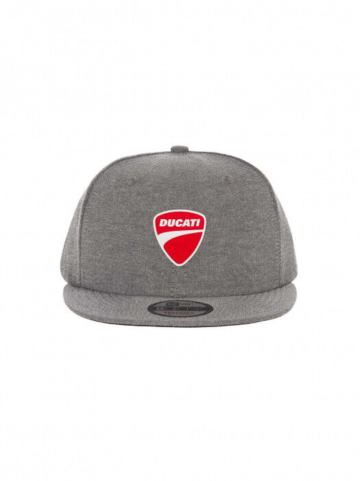 Official Ducati Corse New Era Flat Visor Grey Cap - 19 76001