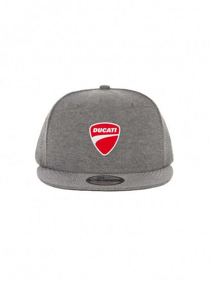 Official Ducati Corse New Era Flat Visor Grey Cap - 19 76001