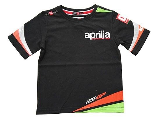 New Official Aprilia Spinoff Kids Black T-Shirt