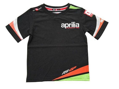 New Official Aprilia Spinoff Kids Black T-Shirt
