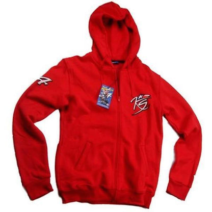 New Official Kevin Schwantz Red Zip Up Hoodie