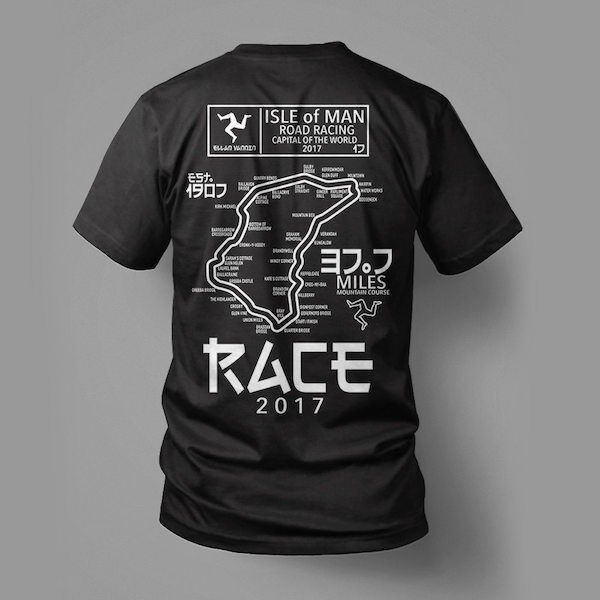 Isle Of Man 2017 Race Black Printed T Shirt - 17Iom-353At