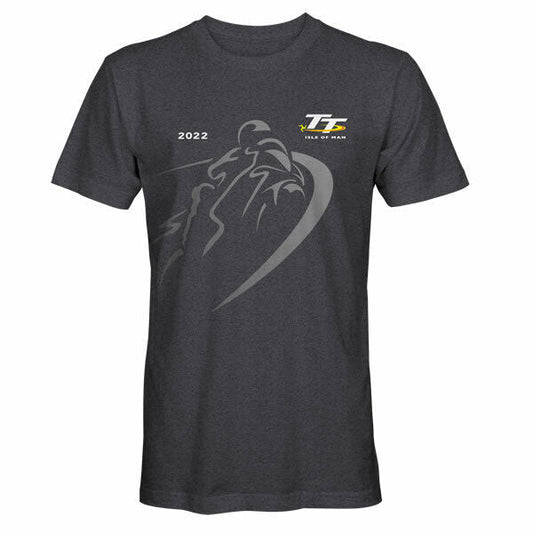 Official Isle Of Man TT Races 2022 Shadow Dark Heather T'Shirt - 22Ats2Dh