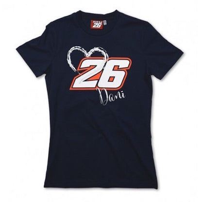 New Official Dani Pedrosa Navy Womans T'Shirt - 118302