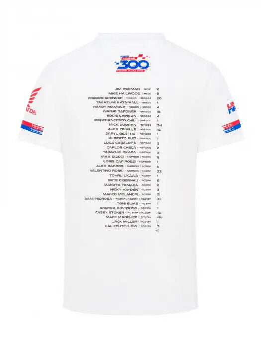 Official Honda HRC 300 Premier Class Wins T Shirt - 19 38018