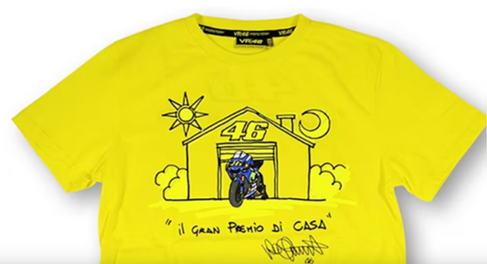 Official Valentino Rossi "Gran Premio Di Casa" Yellow T'Shirt - Vrmts 200901