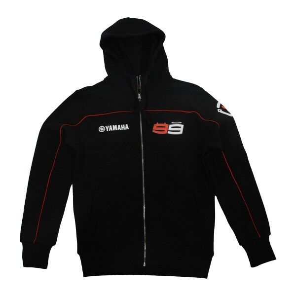 New Official Jorge Lorenzo Black Yamaha Mans Hoodie - 13 21203