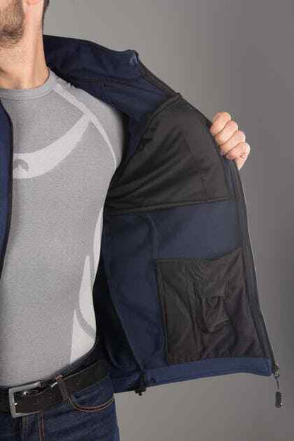 24MX Team Softshell Jacket With Detachable Sleeves Blue -