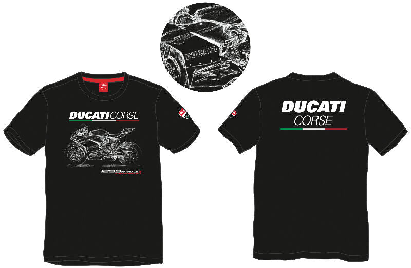 Official Ducati Corse Black Photo T'shirt - 17 36007