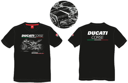 Official Ducati Corse Black Photo T'shirt - 17 36007