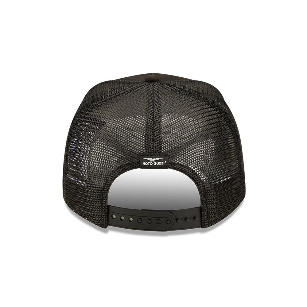 Official New Era Moto Guzzi Distressed Black Truckers Baseball Cap - 60221447