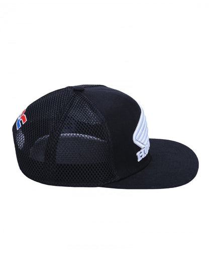 Official Honda Wing Black Truckers Flat Peak Cap - 18 48003