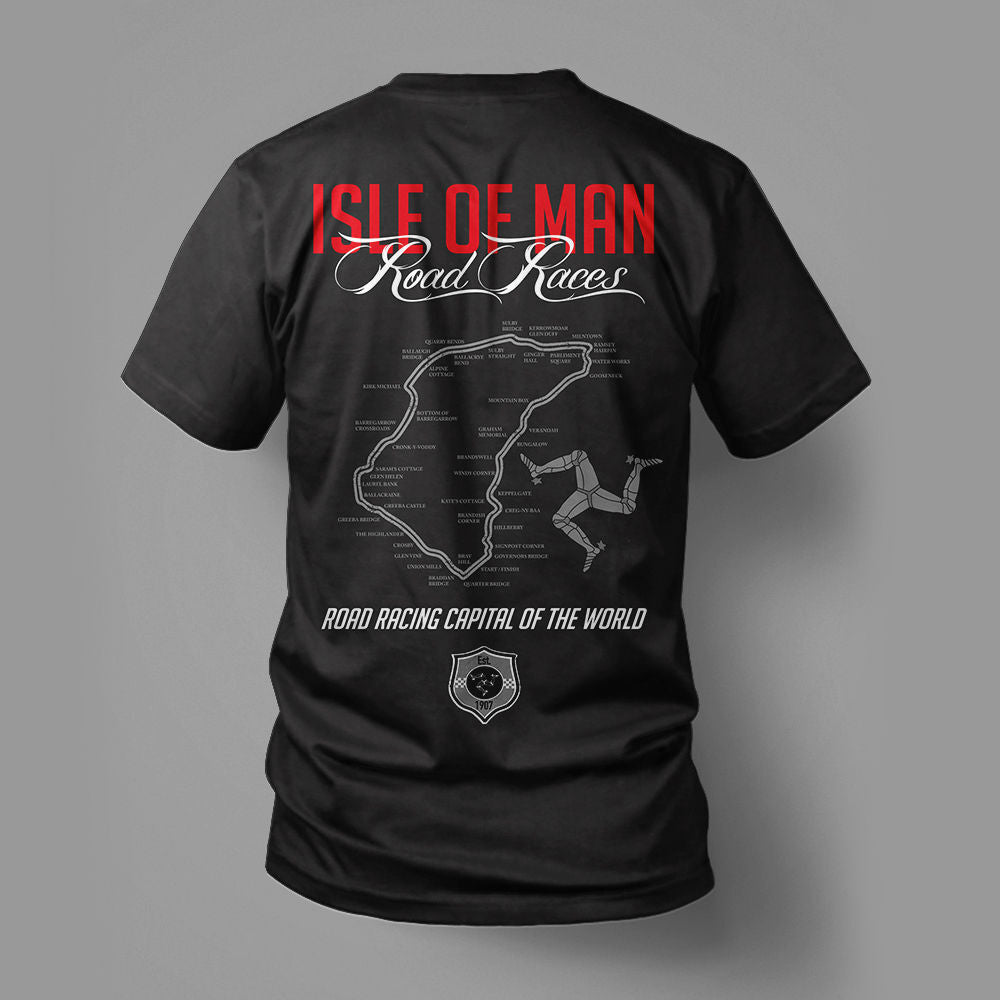 Isle Of Man Road Races Printed T Shirt