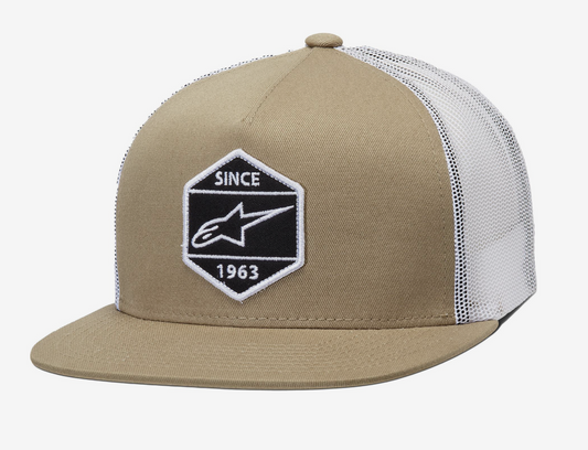 Alpinestars Bolt Truckers Flat Peak Sand Baseball Cap - 1213 81014 2320