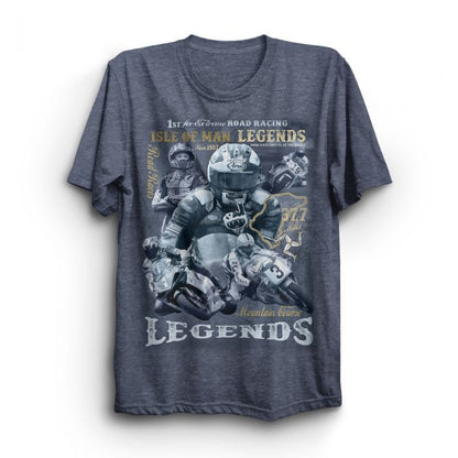 Isle Of Man Road Race Legends Gold - T Shirt