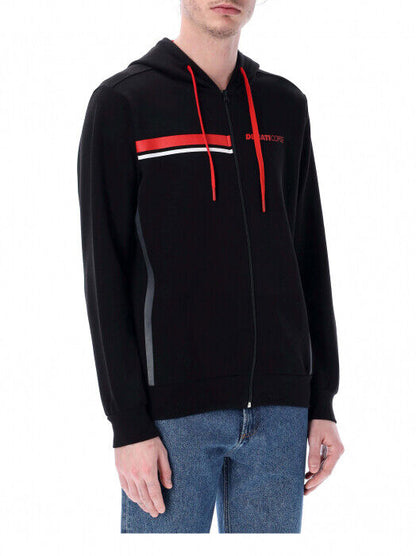 Official Ducati Corse Black Zip Up Hoodie - 23 26002