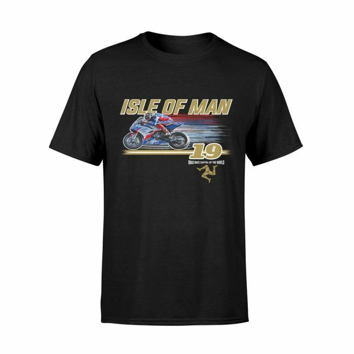 Isle Of Man Road Races Capital Flash T Shirt - 19Iom-657At