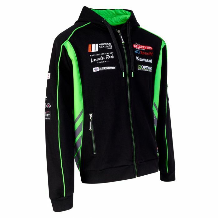 Official Quattro Plant Kawasaki Team Full Zip Hoodie - 19Qk-Ah