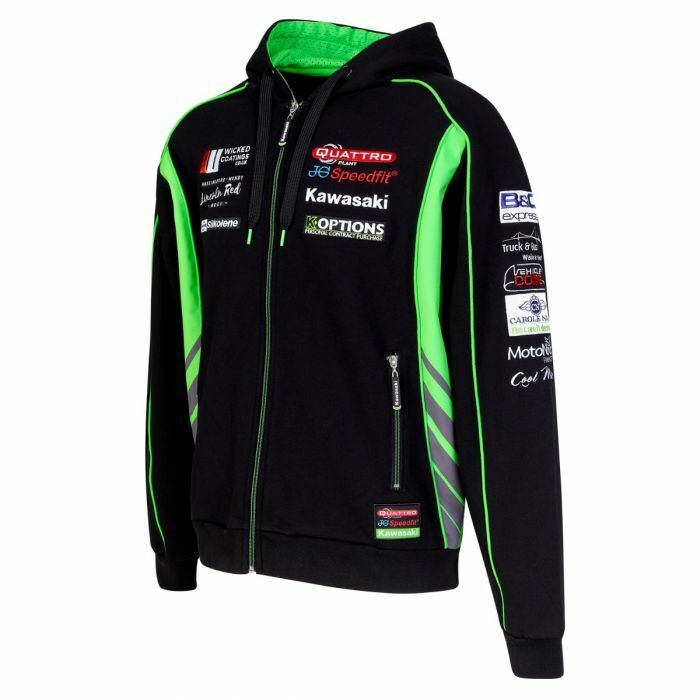 Official Quattro Plant Kawasaki Team Full Zip Hoodie - 19Qk-Ah