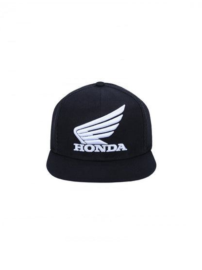 Official Honda Wing Black Truckers Flat Peak Cap - 18 48003