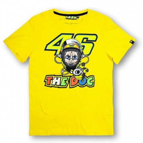 New Official Valentino Rossi VR46 Yellow T'Shirt - Vrmts 152401