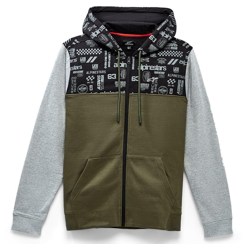 Alpinestars Perpetuity Military Green Zip Up Hoodie - 1230-53170