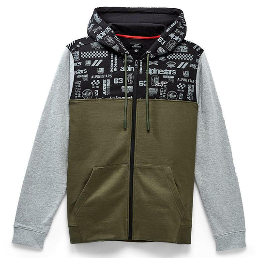 Alpinestars Perpetuity Military Green Zip Up Hoodie - 1230-53170