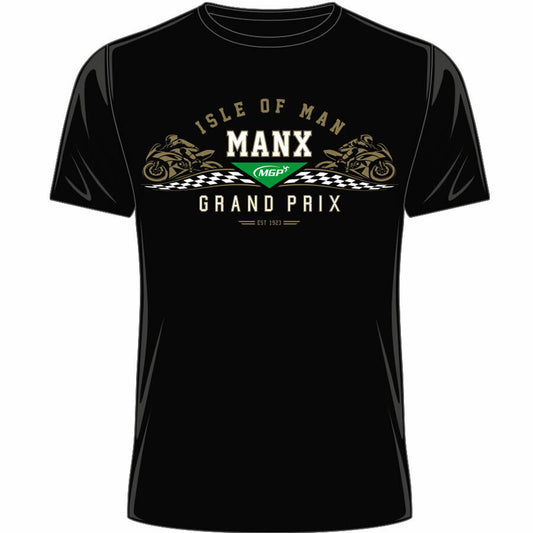 Official Manx Grand Prix Gold Bikes T Shirt - 19Mts36
