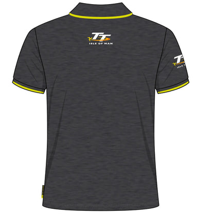 Official Isle Of Man TT Races Charcoal Grey Polo Shirt - 19Ap4