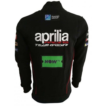 Official Gresini Aprilia Team Black Zip Up Sweatshirt - A1Fefz18Rem