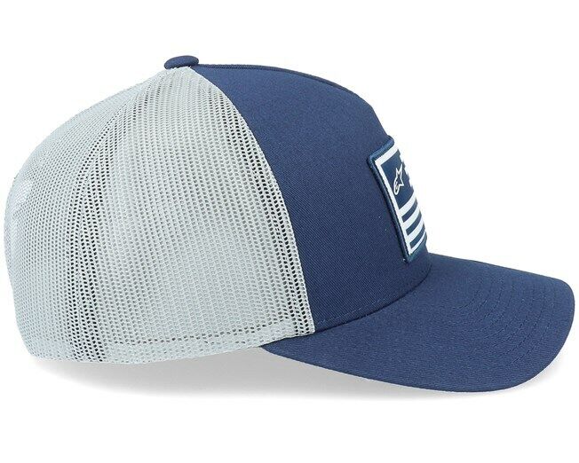 Alpinestar Flag Blue & Grey Truckers Adjustable Baseball Cap - 1211 81013