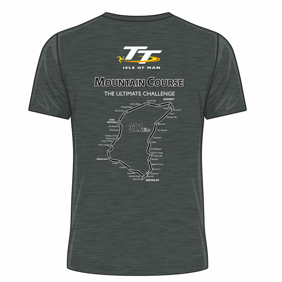 Official Isle Of Man TT Races Shadow Dark Heather T'Shirt - 20Ats3Dh