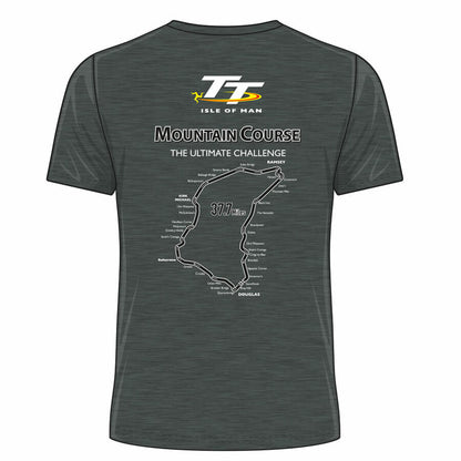 Official Isle Of Man TT Races Shadow Dark Heather T'Shirt - 20Ats3Dh