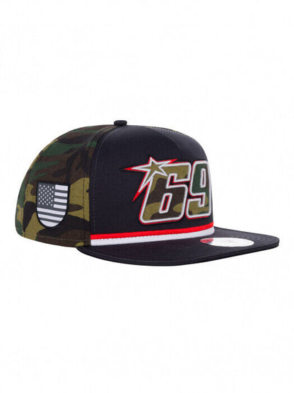 New Official Nicky Hayden 69 Camo Flat Peak Cap - 20 44003