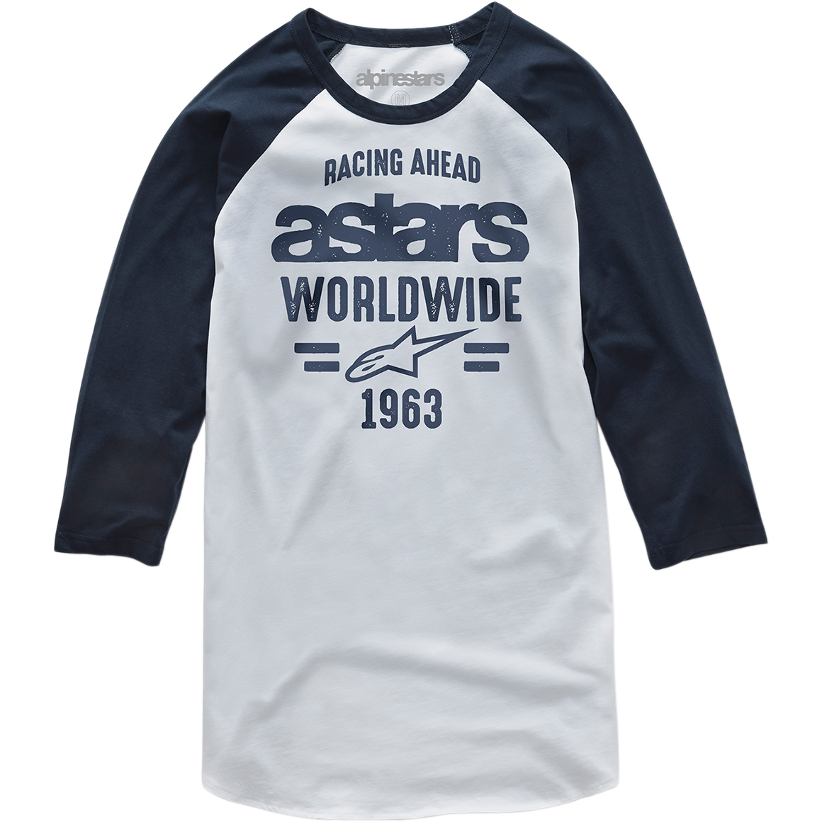 Alpinestars Entice White/Navy Long Sleeve T'shirt - 1139-73030