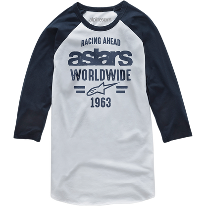 Alpinestars Entice White/Navy Long Sleeve T'shirt - 1139-73030