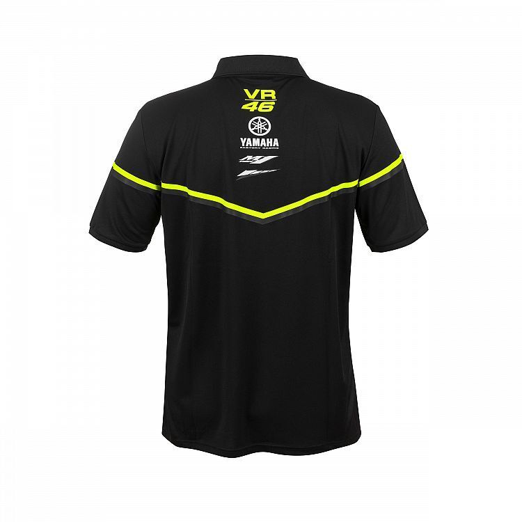 VR46 Official Valentino Rossi Black Yamaha Mans Polo - Ykmpo 315604