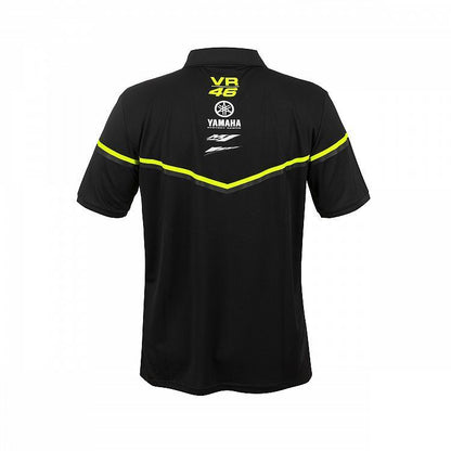 VR46 Official Valentino Rossi Black Yamaha Mans Polo - Ykmpo 315604