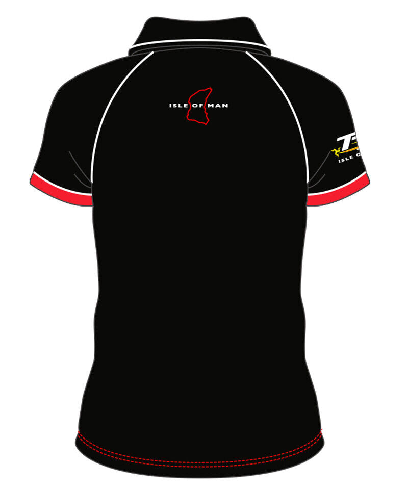 Official Isle Of Man TT Races Black Polo Shirt - 18Ap2